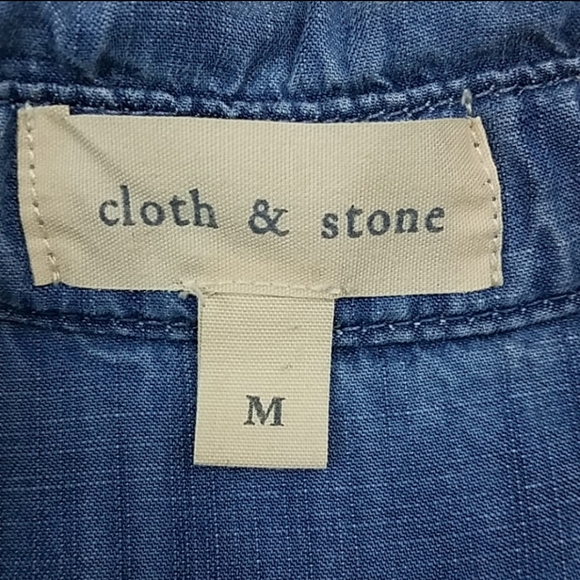 Cloth & Stone Denim 3/4 Sleeve Shirt - Picture 2 of 7